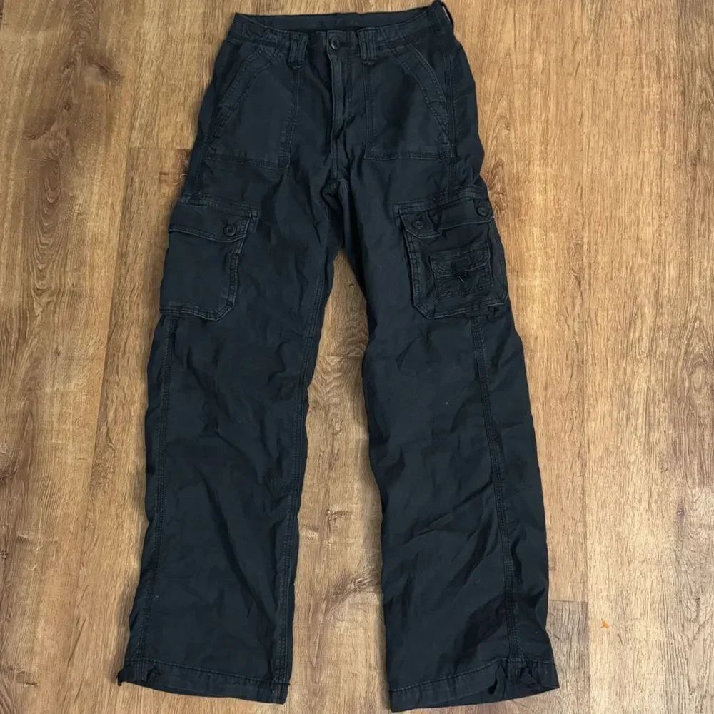 American Eagle Black Baggy Jogger Pants Jeans Women’s 0